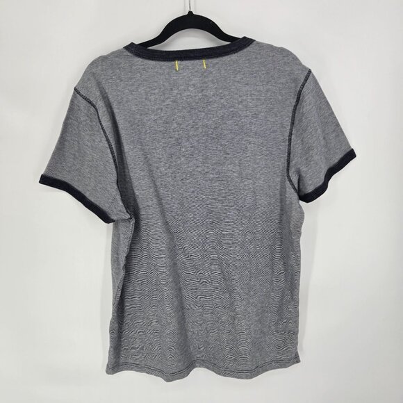 Roamers and Seekers mens size Medium Navy blue ringer short sleeve tee - Picture 7 of 8